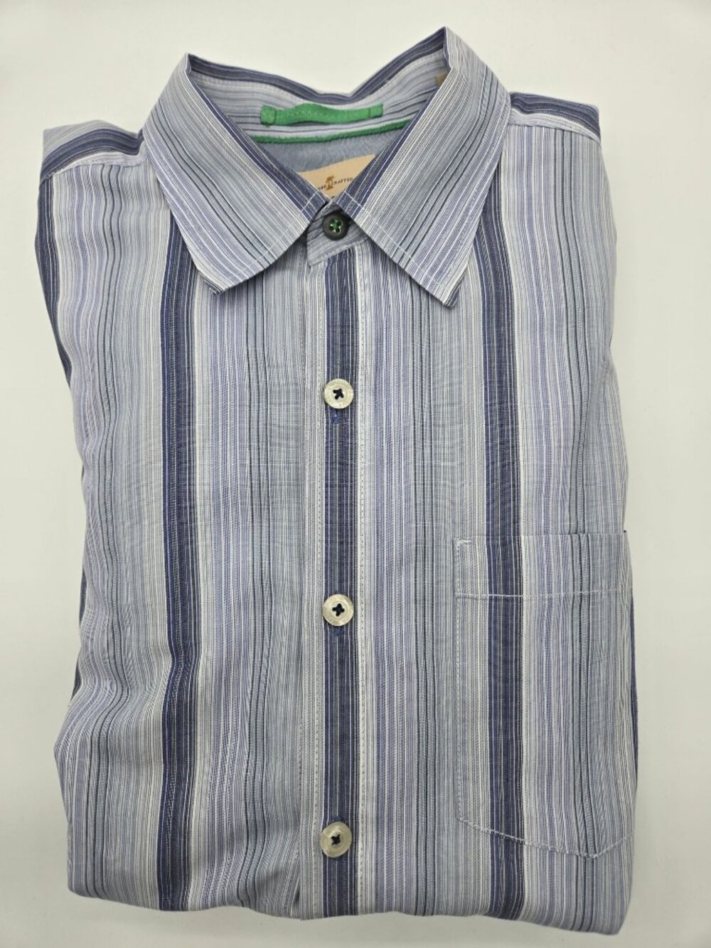 Tommy Bahama Jeans Striped Button Down Shirt Mens Medium Long Sleeve Cotton Casu